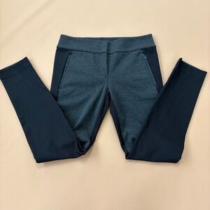 Ann Taylor Loft Womens‎ Size 2 Legging Ankle Pants Black Grey Two Tone Stretch
